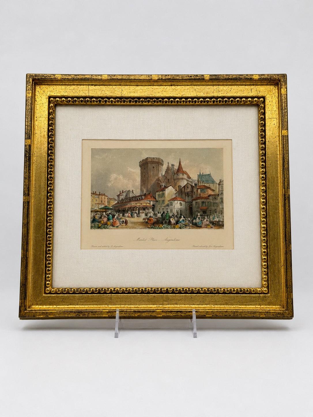 Hand Colored Set Of 5 European City Engravings
