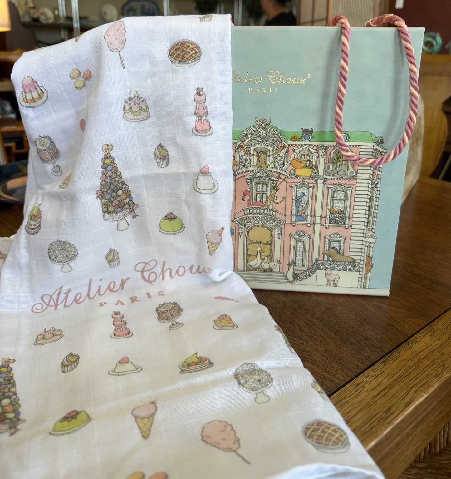 Atelier Choux Boxed Baby Blanket - 100% Cotton - Made in Paris
