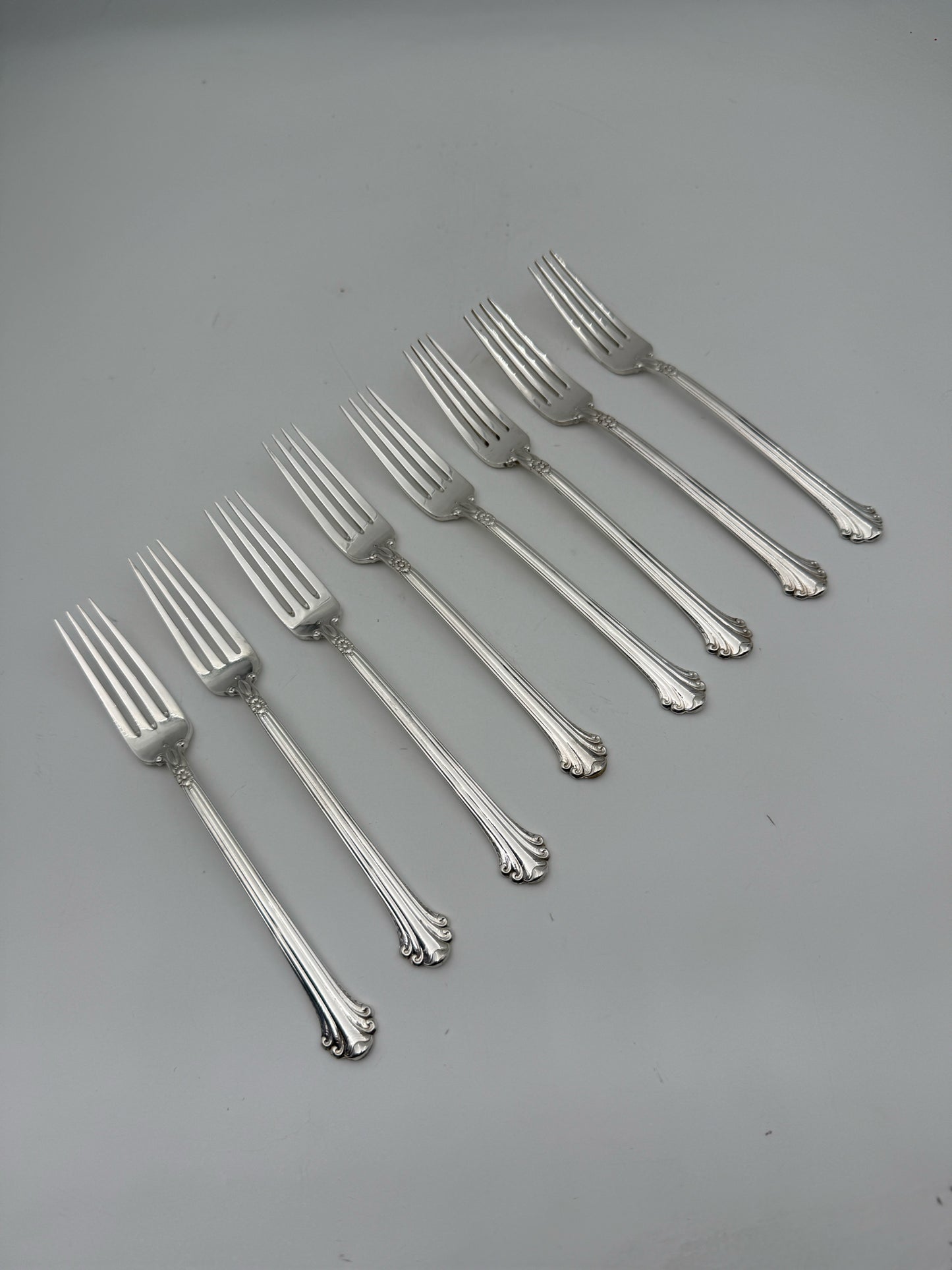 Towle "Silver Plume" Sterling Flatware Set With Box- 40 Pieces