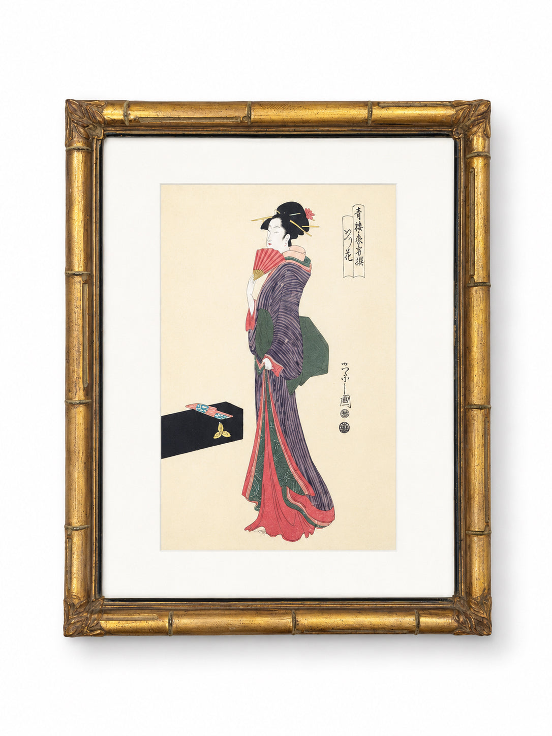 Pair Of Framed Japanese Prints After Utamarao