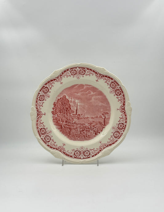 Grindley England Plate – Salisbury Cathedral Red Transferware