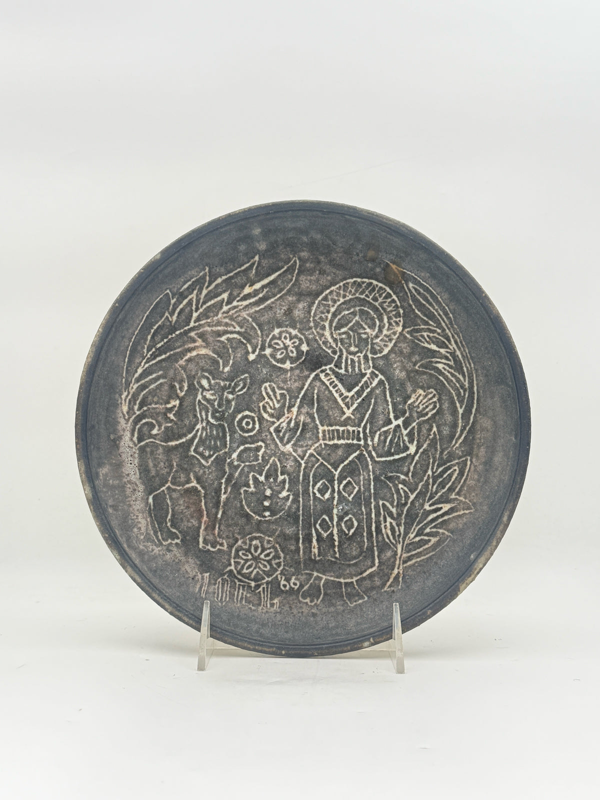 St Jerome And The Lion Artist Made Ceramic Bowl